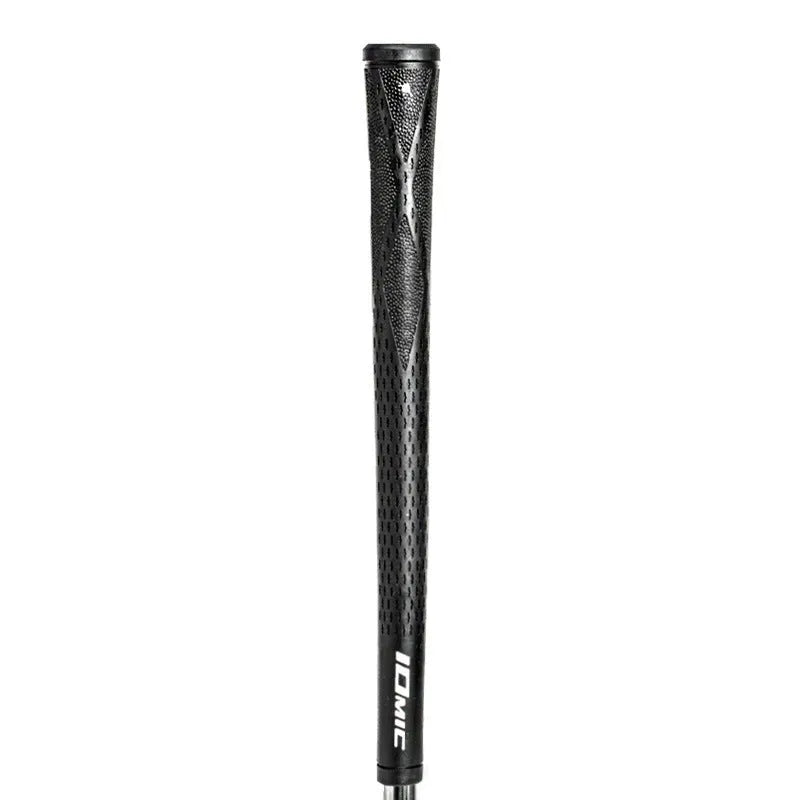 TPE material golf club replacement grip shown in multiple colour options including pink, red, blue, and two-tone designs.