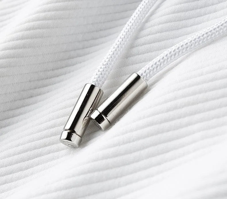 Men's twill stretch trousers in white or black, sizes M to 4XL, smart casual and everyday wear