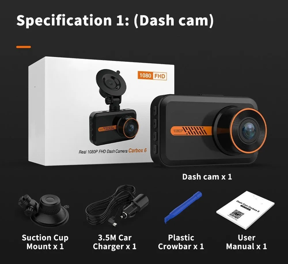 ThiEYE dual car dash camera system with front unit, rear camera, suction mount, and cables