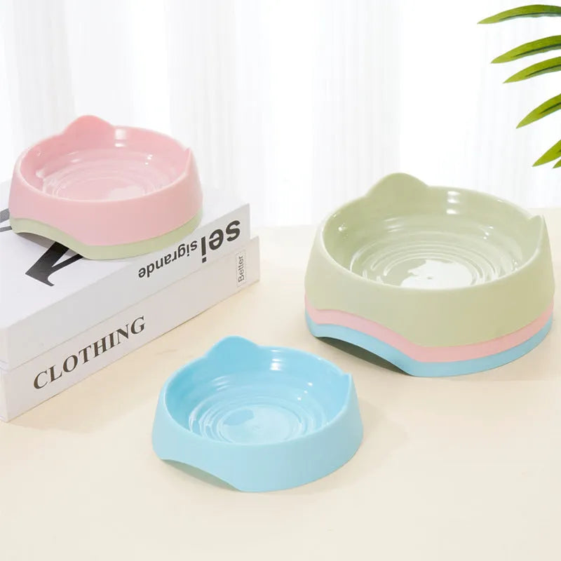 Ceramic dog slow feeder bowl in pink colour showing maze pattern with raised ridges