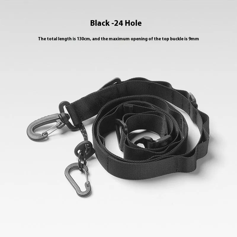 130cm hanging rope clothesline storage belt in black or khaki colour with adjustable clasp closure