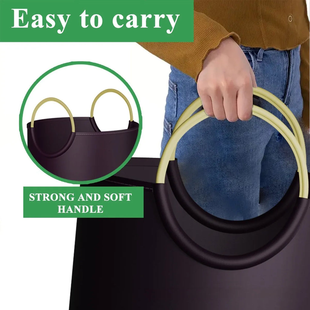Round portable trash can with 38x72cm dimensions in PP plastic for office and outdoor use