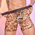 Men's leopard print boxer shorts underwear with free size fit