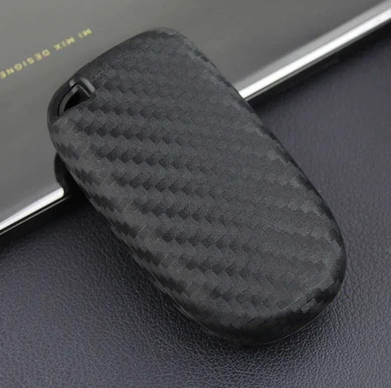 Carbon fibre pattern silicone protective case for Dodge Chrysler Fiat car remote key