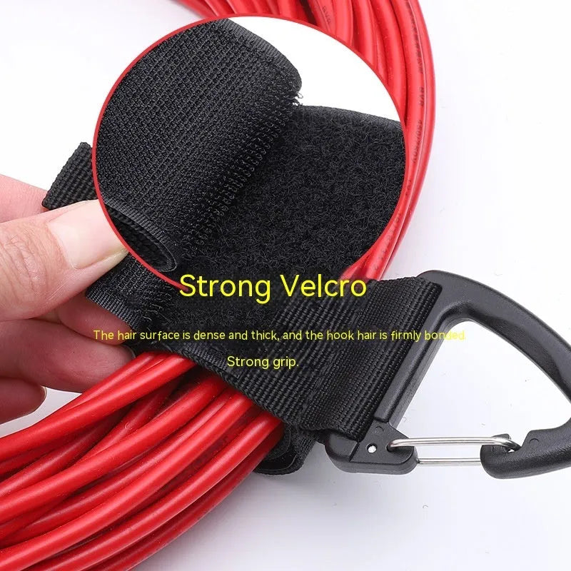 Black heavy strap climbing button carabiner gravity storage hook in three size options