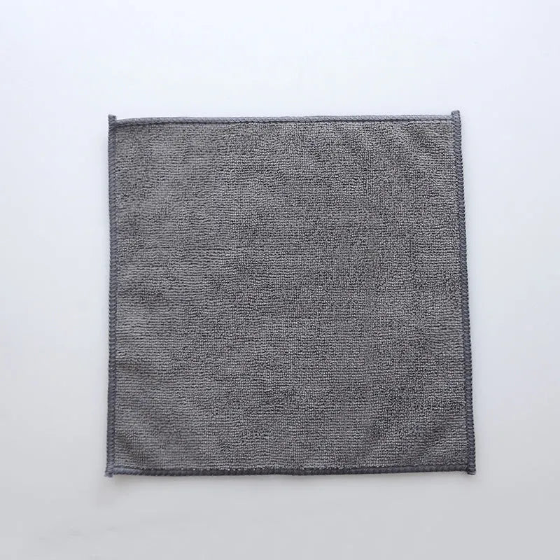 Grey 25x25cm oilproof microfiber kitchen cleaning cloth for pot and bowl decontamination
