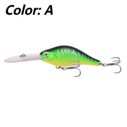 10.5cm Little Fat Man fishing lure with floating rock and long tongue board design in multiple colours