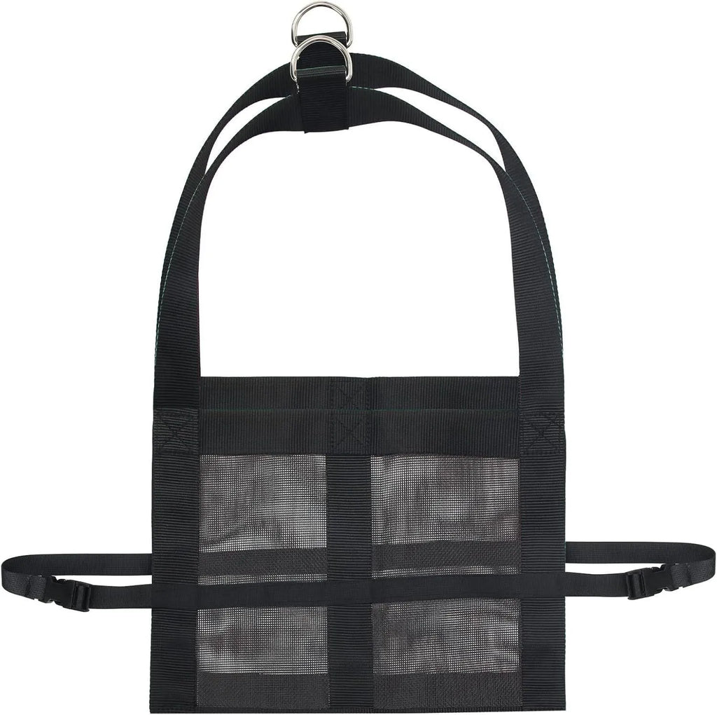 Black heavy-duty calf and large dog weighing sling, dimensions 35cm by 150cm.