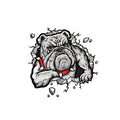 Grey dog pattern motorcycle decorative sticker measuring 17 by 17 centimetres