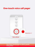 White voice emergency alert device with one buzzer unit and three call buttons.