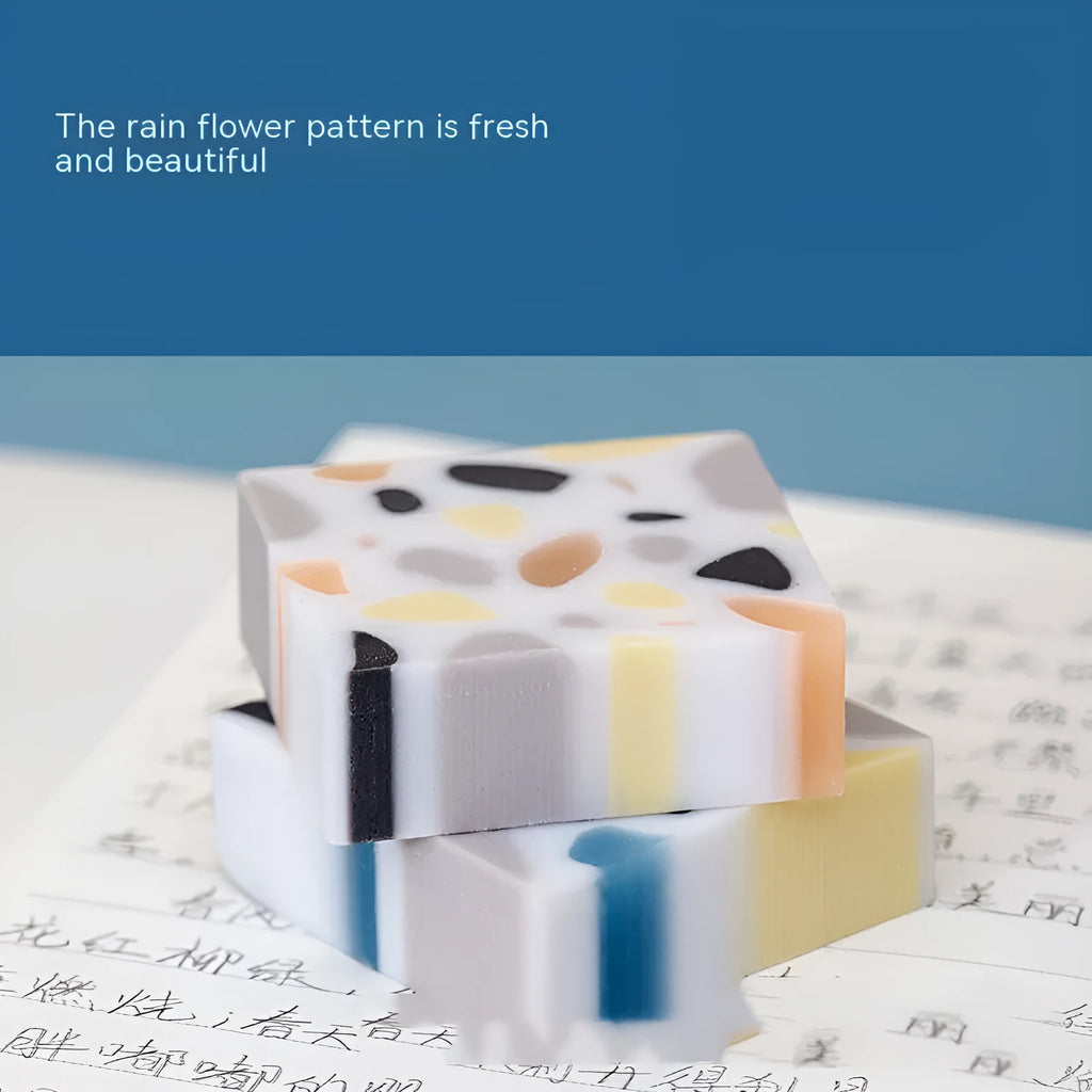 Brick shaped traceless rubber eraser for student pencil mark removal