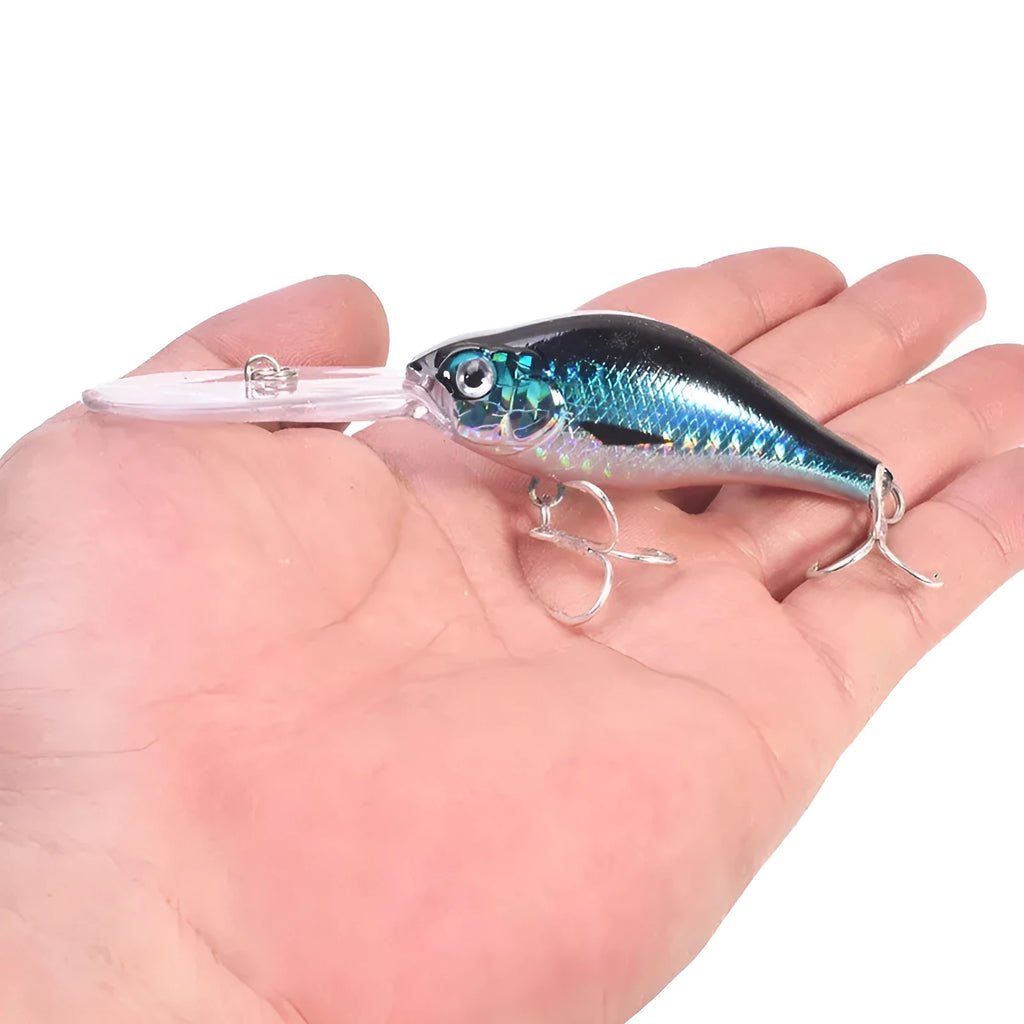 10.5cm Little Fat Man fishing lure with floating rock and long tongue board design in multiple colours