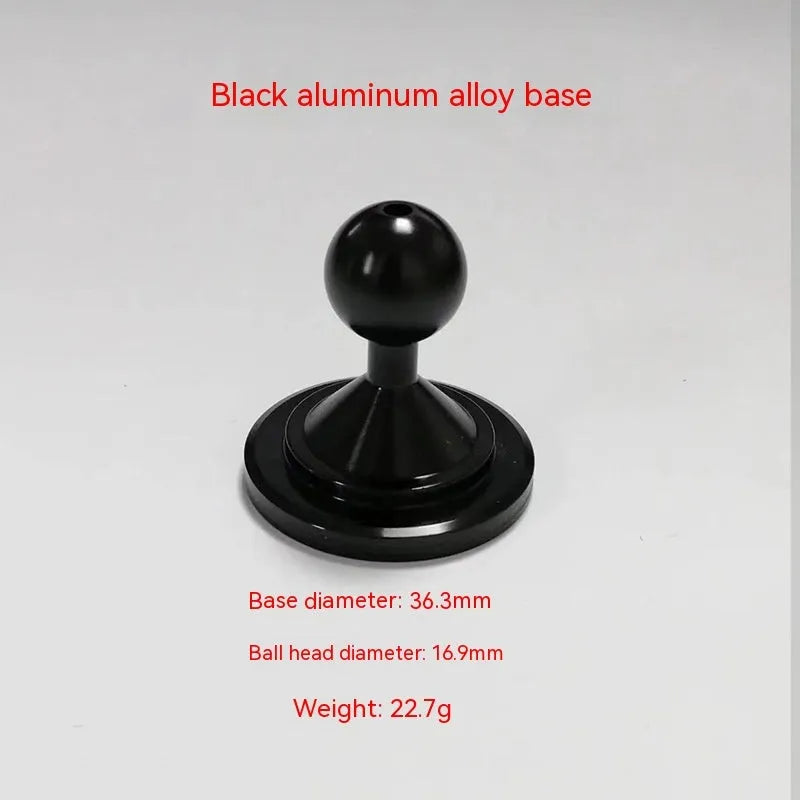 Aluminium alloy universal instrument panel mounting base plate in black or silver finish.
