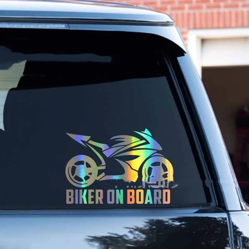 Motorcycle pattern reflective safety stickers for cars and motorcycles in multiple colours