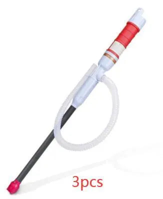 Blue manual siphon pump for fuel oil gasoline and water transfer