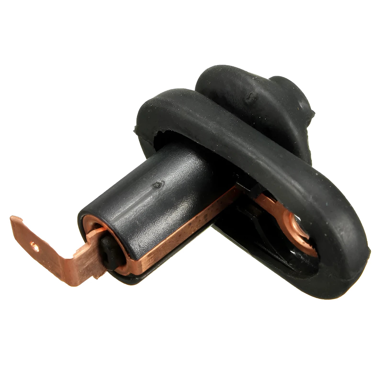 Universal black plastic and metal car interior door light switch for replacement.