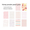Pack of 50 assorted colourful retro sweet-themed note paper sheets measuring 56mm by 83mm.