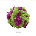 Purple plush sea urchin dog chew ball 15cm diameter for teething puppies