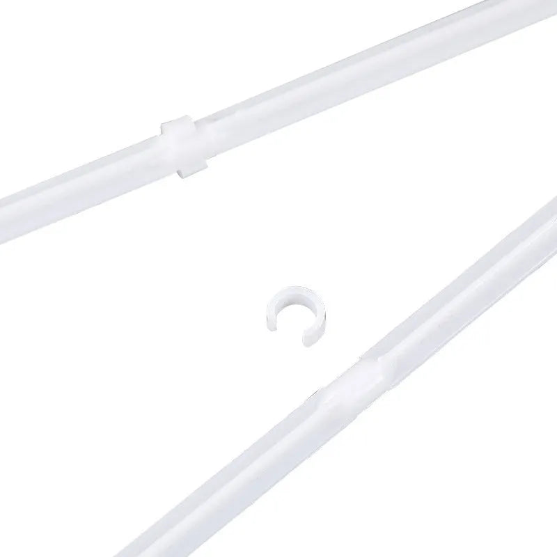 Ten white PP plastic car window flag pole holder clips for vehicle side window mounting