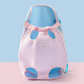Cartoon animal pattern soft canvas pet carrier chest bag with colourful stitching and removable crossbody strap