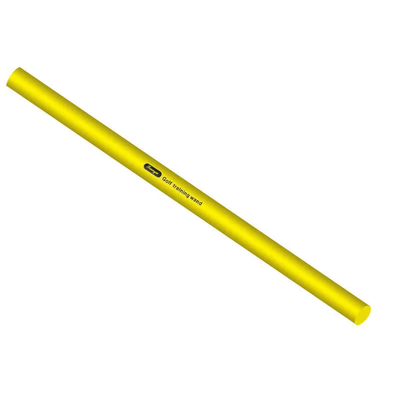 High density foam golf swing practice stick in yellow, blue, or red for training drills