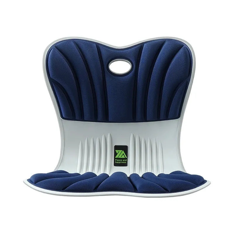 Ergonomic office seat cushion for waist support in grey, emerald, navy, red, or black.