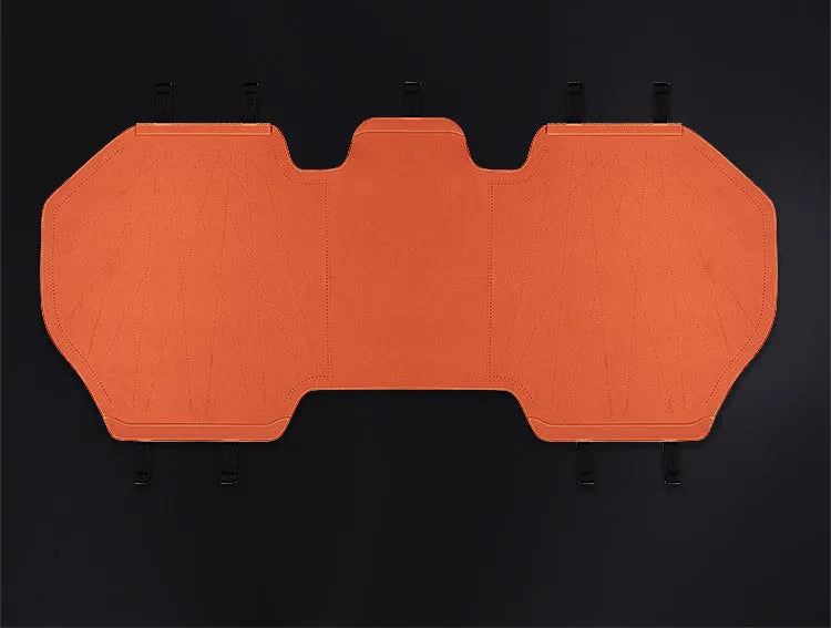 Tailored leather ultra thin car seat cover with fur material in Hermes Orange colour