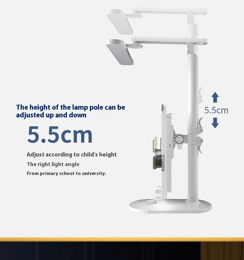 Adjustable table lamp for reading with three colour temperature settings and dual-power functionality