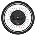 Black third generation intelligent micro-power wheel with alloy hub for electric mountain bike refit