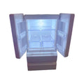 White miniature candy shop plastic model with LED light, 11.4cm tall display piece