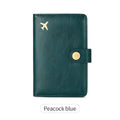 PU leather passport holder wallet with RFID blocking in multiple colour options showing compartments and sewing detail