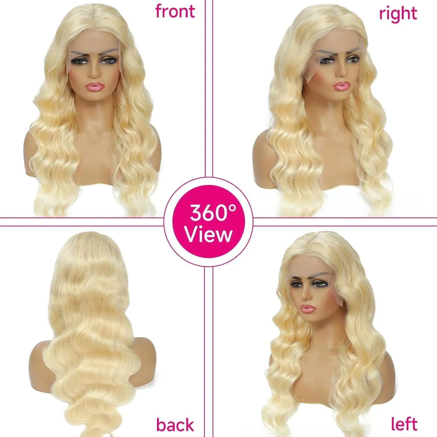 Women's synthetic front lace wig in medium-to-long curly style, colour M1 539 613#.
