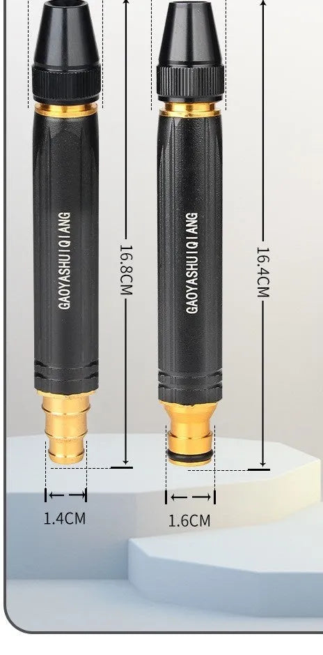 Black diamond car washing gun with straight spray design for vehicle cleaning