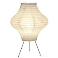 Japanese style cylindrical table lamp with Xuan paper shade and three-colour lighting option
