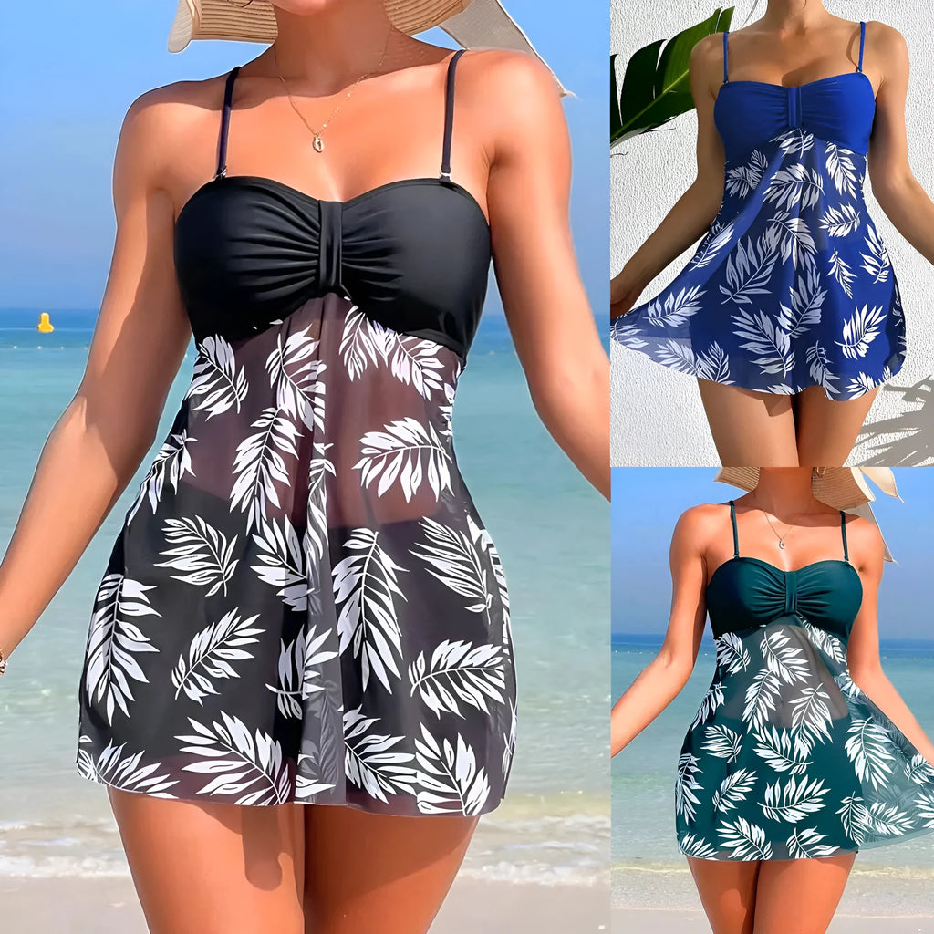 Women's high waist swimsuit briefs in black, blue and peacock green.