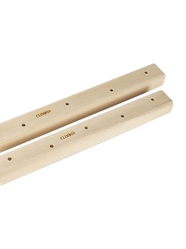 Set of three solid wooden fingerboards in 12cm, 40cm, and 50cm lengths for grip strength training