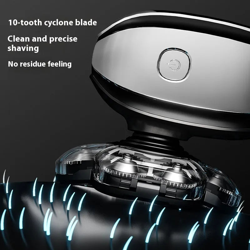 Black 6-in-1 rechargeable haircut kit with multiple attachments including hair clipper, shaver, and grooming tools