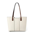 Women's black genuine leather horizontal square shoulder bag with crossbody strap showing internal organiser compartments.