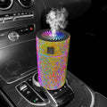 Car mounted USB humidifier with diamond crystal water tank in various colour options