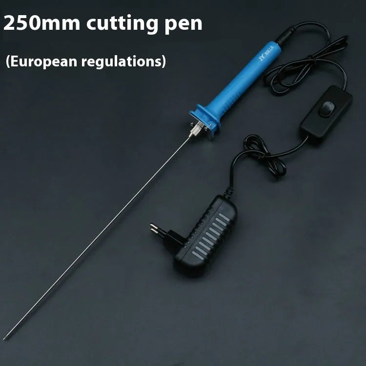 Blue electric heating cutter pen with plastic handle for cutting foam board and polystyrene materials