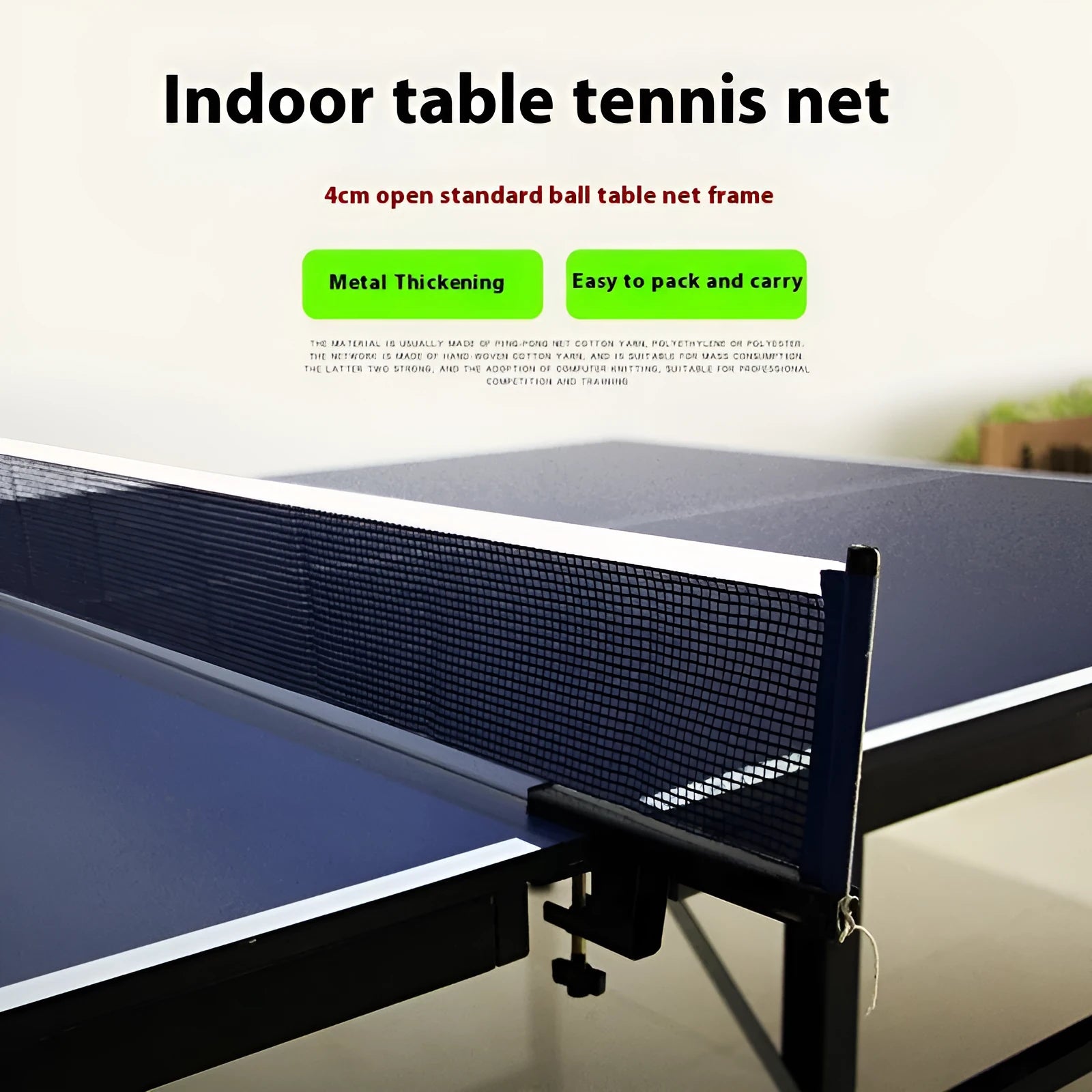Universal table tennis posts with large clip mechanism for indoor open grid table tennis tables