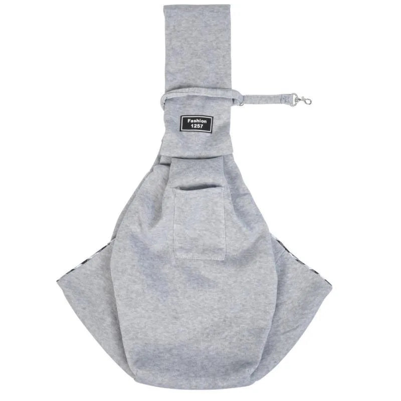 Folding cat messenger backpack in a large capacity breathable design for pet transport.