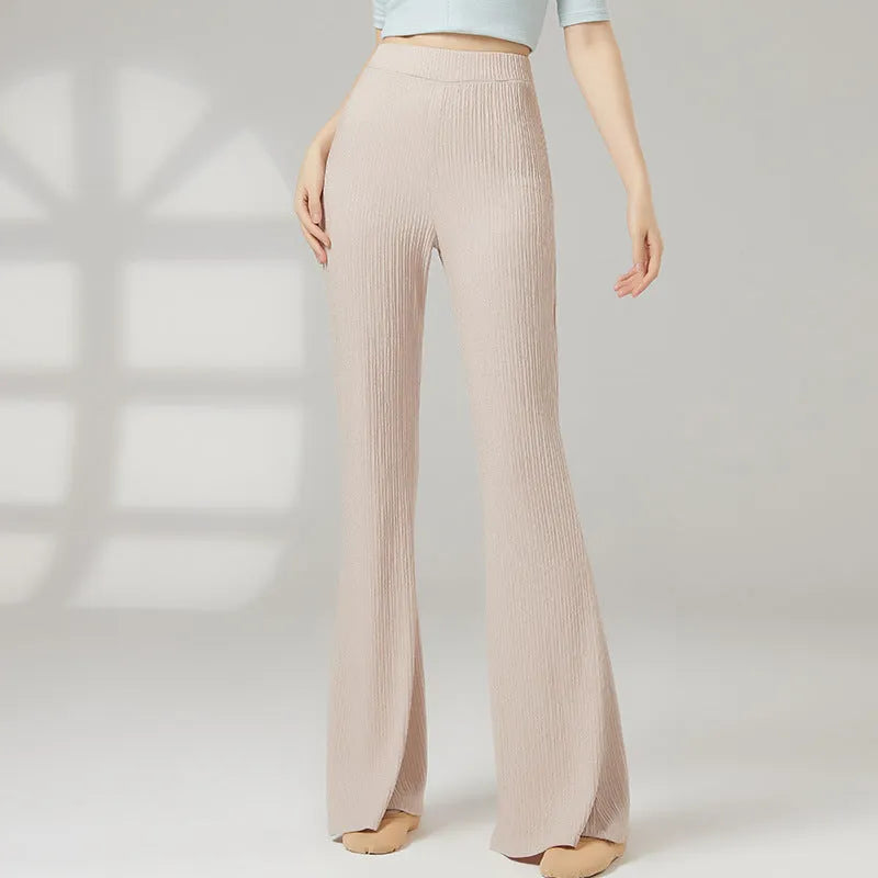 Women's solid colour dance practice trousers for classical ballet and contemporary dance training