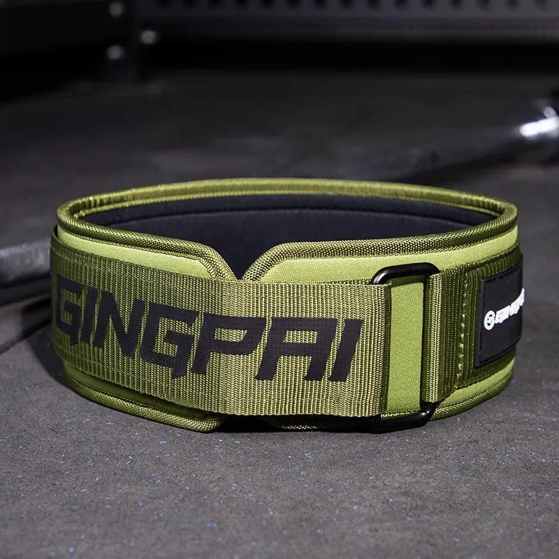 Abdominal exercising waist protection belt for strength training with lumbar support