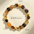 Women's natural yellow tower crystal string beads bracelet with 10mm artificial crystal beads