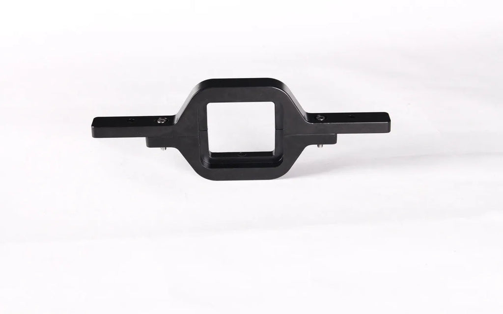 Black metal trailer hook lamp mounting bracket for off-road vehicle modifications