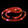 Luminous PVC dog leash in fluorescent green with hand loop, 120cm length