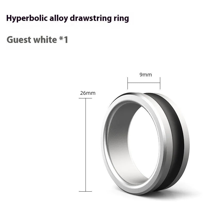 Orange and silver alloy fishing hand guard pull loop with non-slip grip surface