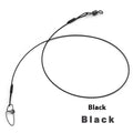 Set of 10 green steel wire double buckle fishing bite leaders showing 54cm length