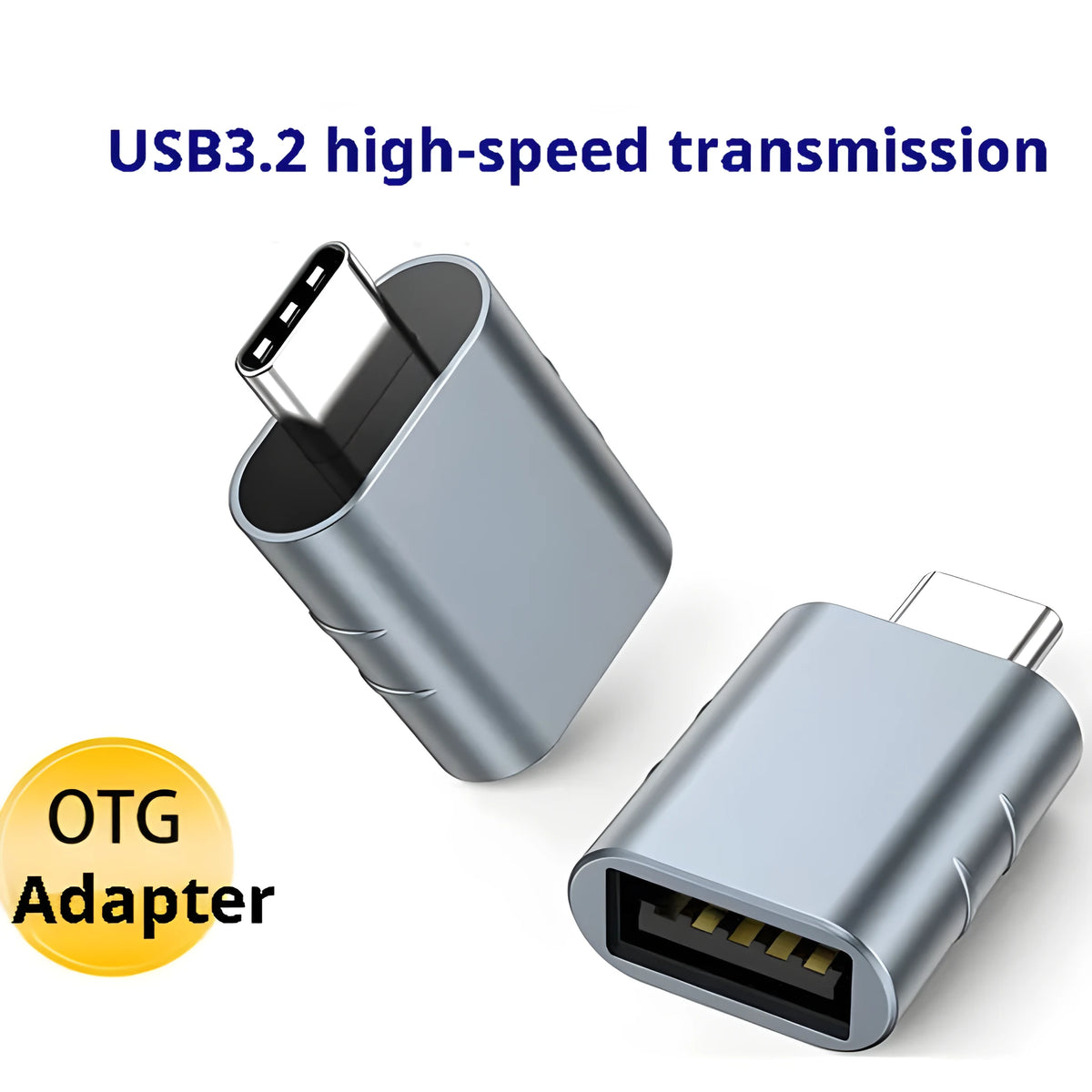 Zinc alloy USB-C to USB-C data and charging converter adapter in multiple colours.